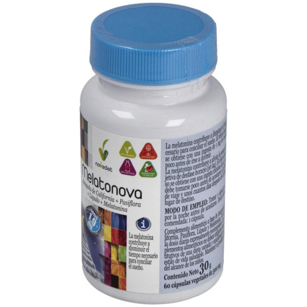 Novadiet Melatonova Para El Sueño 60 Cápsulas