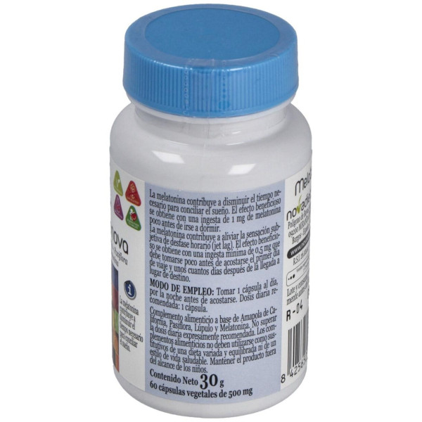 Novadiet Melatonova Para El Sueño 60 Cápsulas