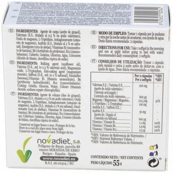 Novadiet Estresal 60 Cápsulas Blandas