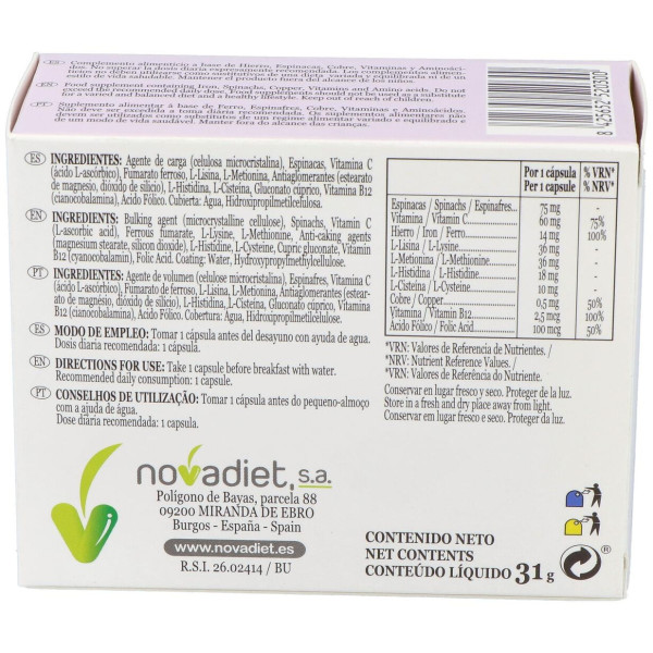 Novadiet Fercu 60 Cápsulas