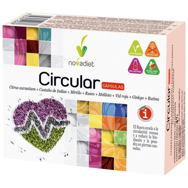 Novadiet Circular Para Piernas Cansadas 60 Cápsulas