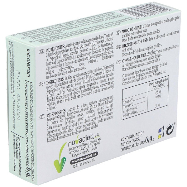 Novadiet Intoleran Enzimas En Cápsulas