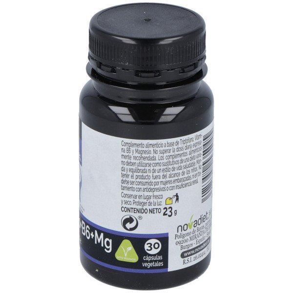 Novadiet Triptofano+Vit B6+Mg 30 Cápsulas Vegetales