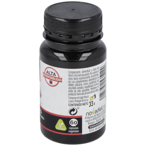 Novadiet Hierro Microencapsulado 60 Cápsulas Vegetales