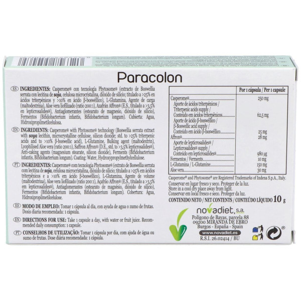 Novadiet Paracolon Cápsulas 15 Cápsulas