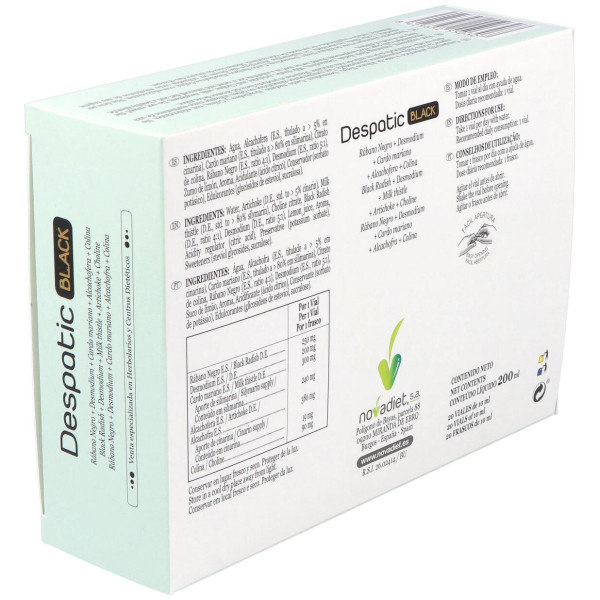 Novadiet Despatic Black 20 Ampollas De 10Ml