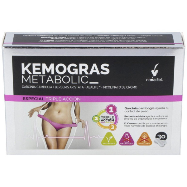Novadiet Kemogras Metabolic 30 Cápsulas Vegetales