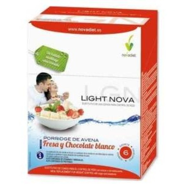 Light Nova Porridge Fresa - Novadiet - 6 Sobres