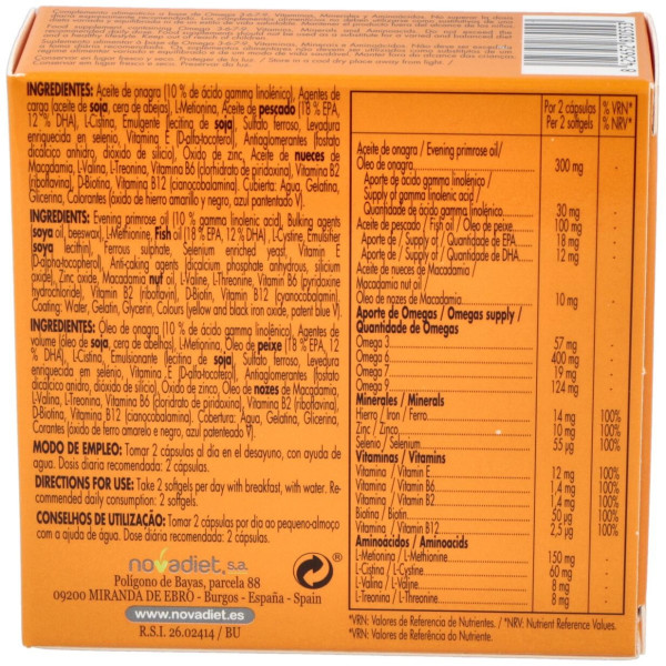 Novadiet Capilare Cápsulas Anticaída 60U
