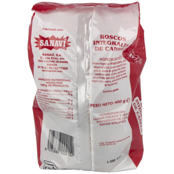 Roscos De Canela Integrales 400Gr.