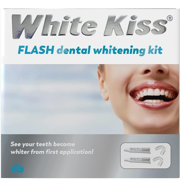 White Kiss Flash Completo Blanqueamiento Dental (6 Ml 2 Tubos)