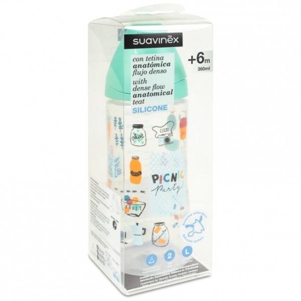 Suavinex Biberón Con Tetina Anatómica +6 Meses, 360 Ml