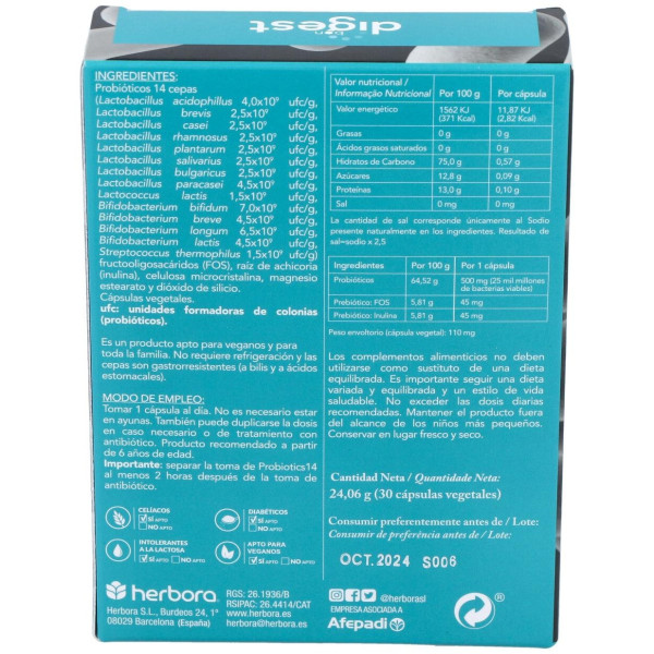 Bon Digest Probiotics14 30Caps