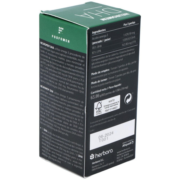 Fosfomen Neuromem Dha 60 Perlas