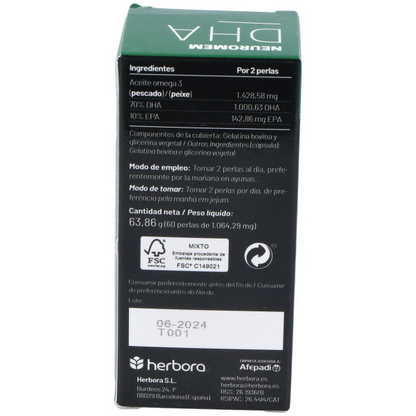 Fosfomen Neuromem Dha 60 Perlas