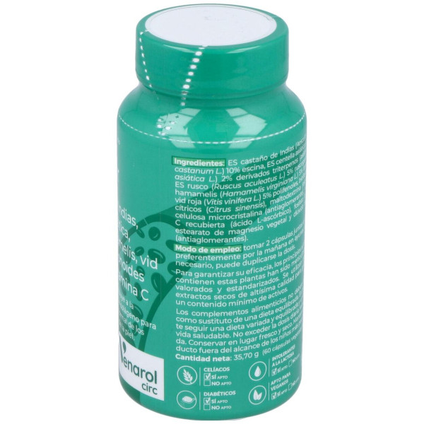 Opticir Castaño-Centella-Ruscus-Vid-Hamameli 60Cap