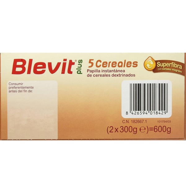 Blevit Plus Superfibra Papilla 5 Cereales (1 Envase 600 G)