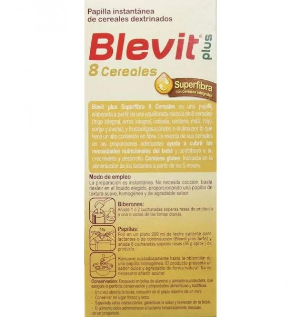 Blevit Plus Superfibra 8 Cereales (1 Envase 600 G)
