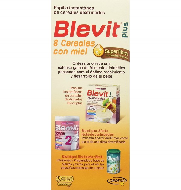 Blevit Plus Superfibra 8 Cereales Y Miel (1 Envase 600 G)