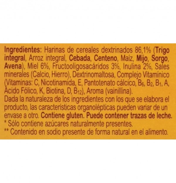 Blevit Plus Superfibra 8 Cereales Y Miel (1 Envase 600 G)