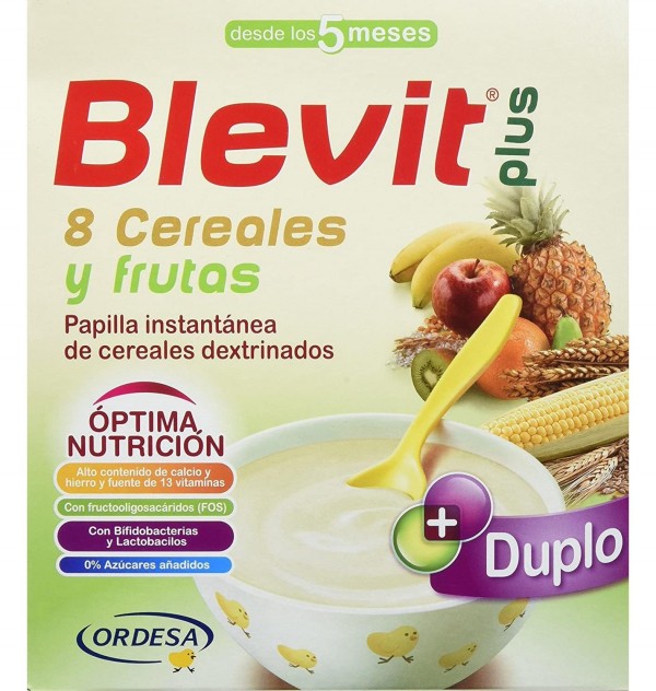 Blevit Plus Duplo 8 Cereales Y Frutas (1 Envase 600 G)