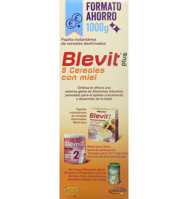 Blevit Plus 8 Cereales Con Miel (1 Envase 1000 G)