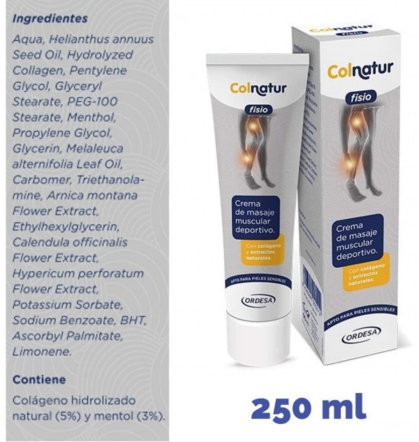 Colnatur Fisio Crema De Masaje Deportivo (1 Envase 250 Ml)