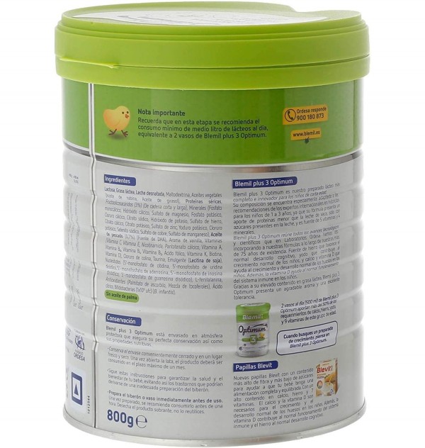 Blemil Plus 3 Optimum (1 Envase 800 G)