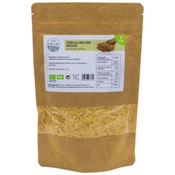Eco-Salim Bio Vegan Semillas De Lino Oro Molido 175G