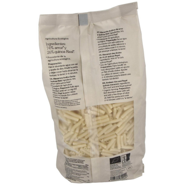 Oleanders Macarrones Arroz Quinoa Sin Gluten 500G