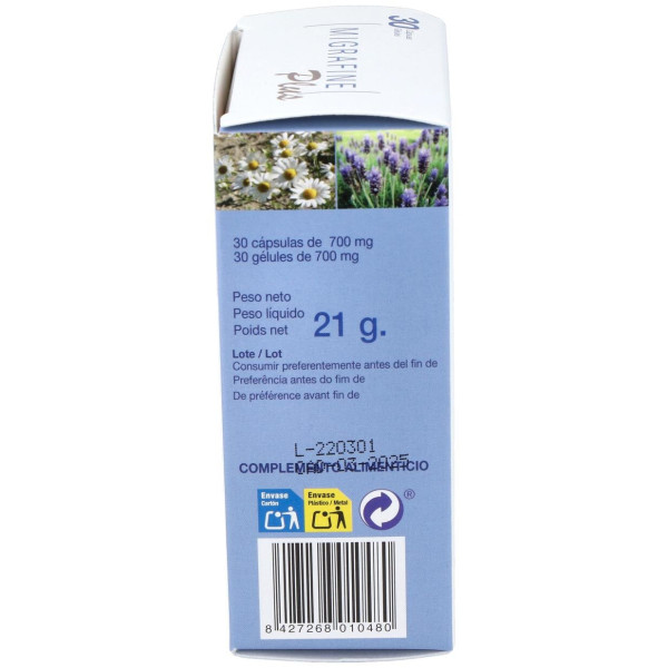 Bioserum Migrafine Plus 30 Cápsulas