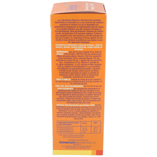 Herbetom Kids Normactive Con Omega 3Dha 250Ml.