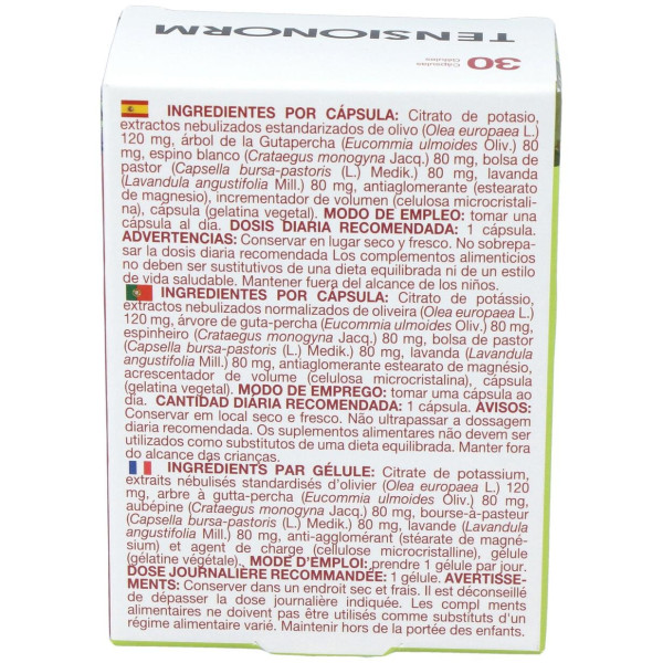 Bioserum Tensionorm 30 Cápsulas