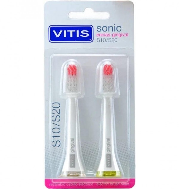 Cepillo Dental Electrico - Vitis Sonic S10 / S20 Encias (2U Recambio Cabezal)
