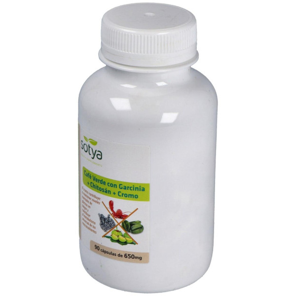 Sotya Café Verde + Garcinia + Chitosán + Cromo 650Mg 90Cáps