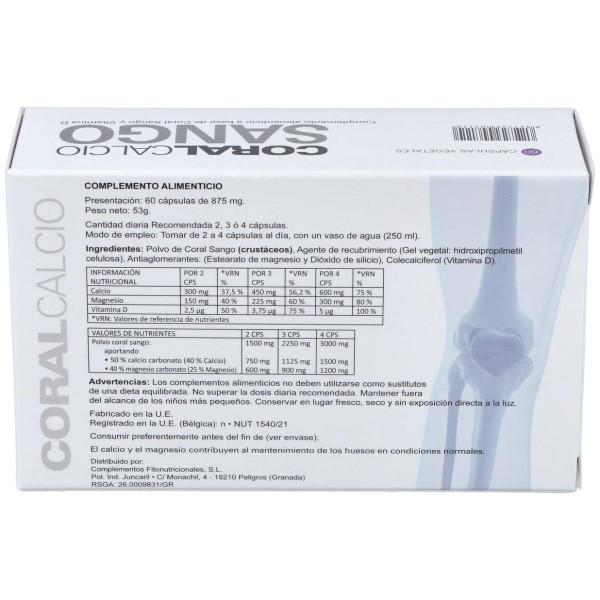 Coral Calcio Sango 60Cap.