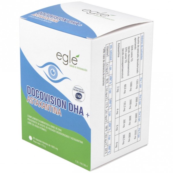 Eglé Docovision Dha + Astaxantina 60Caps