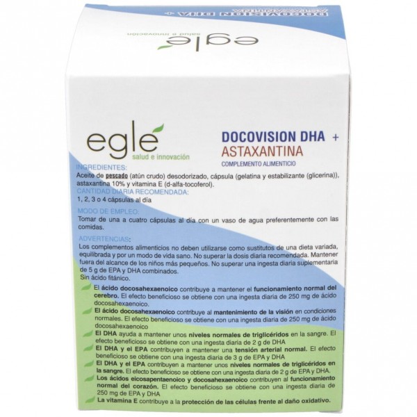 Eglé Docovision Dha + Astaxantina 60Caps