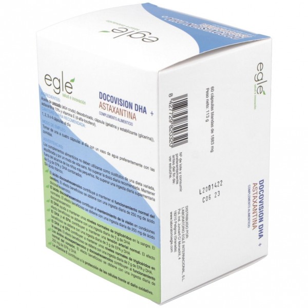 Eglé Docovision Dha + Astaxantina 60Caps