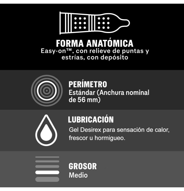 Durex Intense Orgasmic (12 Preservativos)