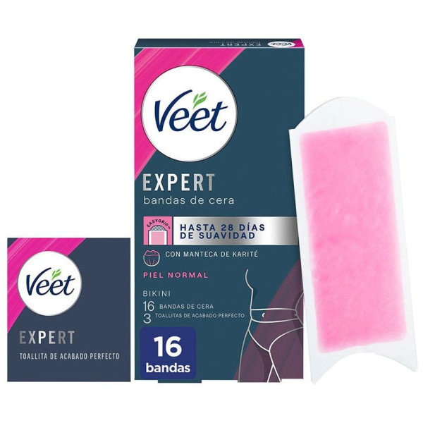 Veet Expert Bandas De Cera Depilatoria Bikini Piel Normal 16Uds