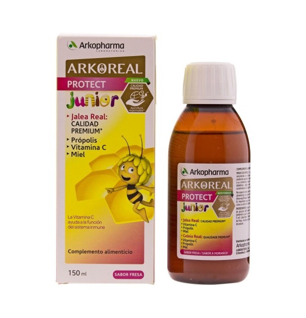 Arkoreal Jarabe Protect Bio (1 Envase 140 Ml Sabor Fresa)