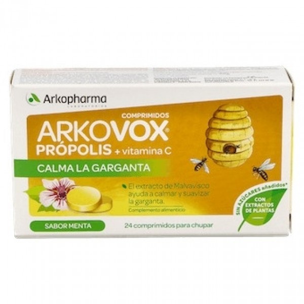 Arkovox Propolis Vitamina C 24Comp Menta