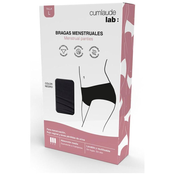 Cumlaude Lab Bragas Menstruales Absorción Media-Alta L 1 U