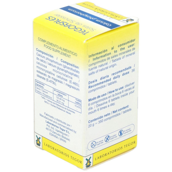 Calcium-Phosp.D6 Tegorsales (Nº2) 350 Comp.20G