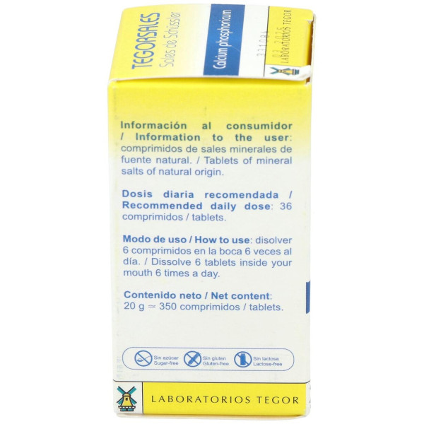 Calcium-Phosp.D6 Tegorsales (Nº2) 350 Comp.20G