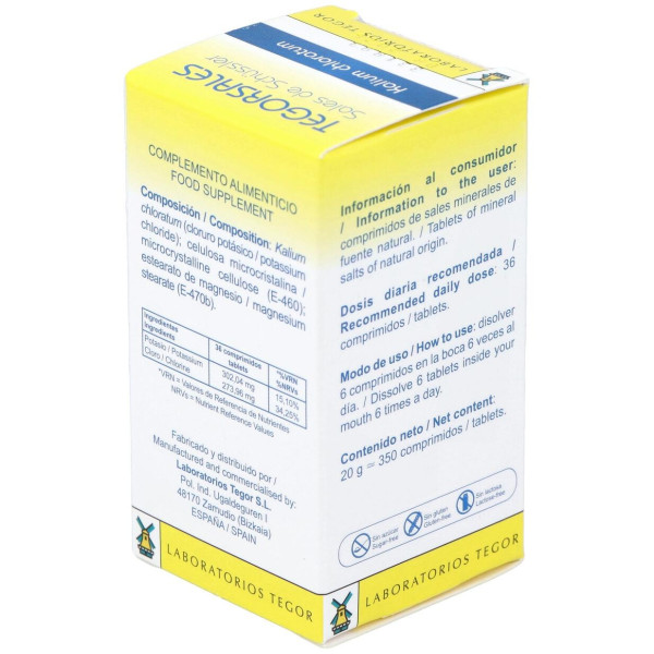 Kalium-Chlor.D6 Tegorsales (Nº4) 350 Comp.20G