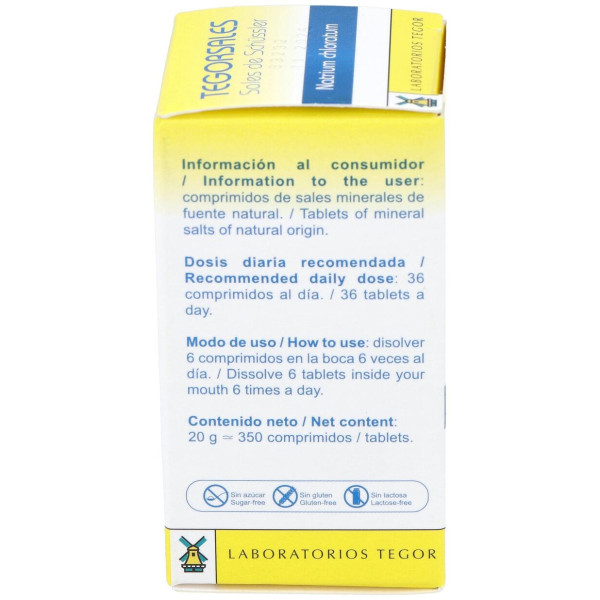 Natrium-Chlor.D6 Tegorsales (Nº8) 350 Comp.20G