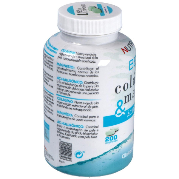Clinical Nutrition Beauty Col Geno Y Magnesio Y Acido Hialur¢Nico 200 Comprimidos