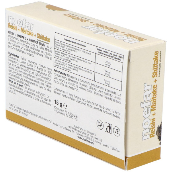 Noefar Reishi Maitake Shitake 30Caps